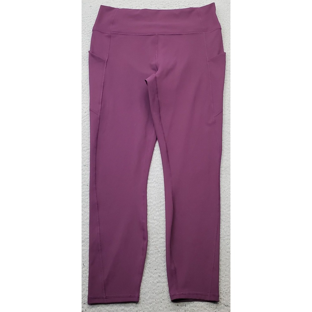 Fabletics PureLuxe Leggings Womens Large Purple Running Yoga Gym Athletic Fit